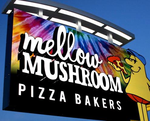 pylon sign for mellow mushroom