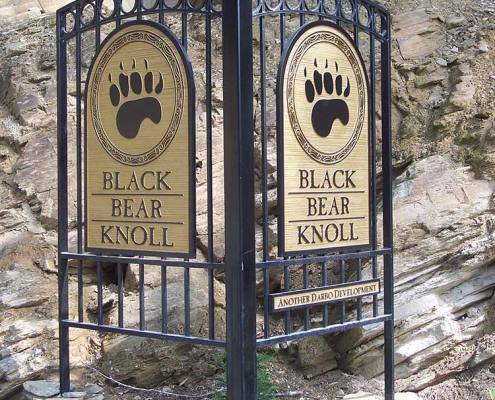monument sign for black bear knoll