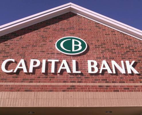 building sign at captial bank